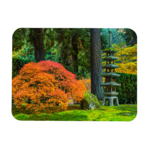 Japanse Tuinen in de Herfst in Portland, Oregon Magneet