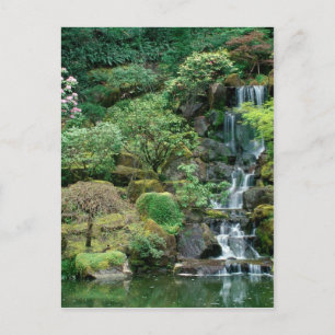 Japanse tuinen Portland, Oregon Briefkaart