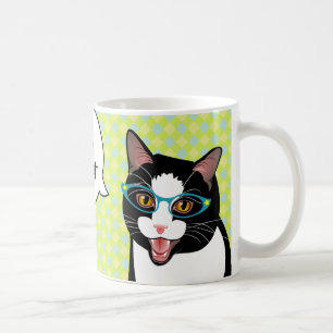 Japanse Tuxedo Cat Breakfast Tea Good Morning Mok