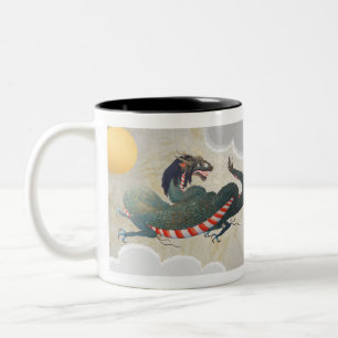 Japanse Twin Draken 11oz Tweekleurige Koffiemok