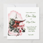 Japanse uitnodiging voor aangepaste bruiloft (Voorkant)