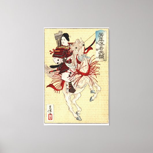 Japanse Ukiyo-e Art The vrouw krijger Canvas Afdruk (Voorkant)