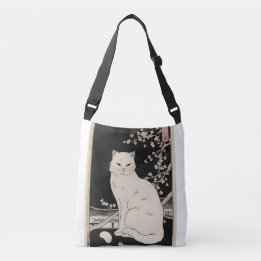 Japanse ukiyo e kat kunst crossbody tas
