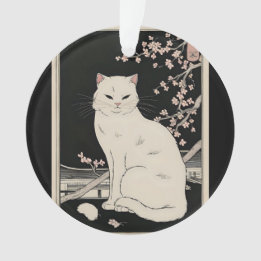 Japanse ukiyo e kat kunst ornament