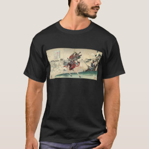 Japanse ukiyo-e paard ridder krijger samoerai t-shirt