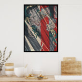 Japanse Ukiyo-e Yokai Ibaraki Demon van Yoshitoshi Poster (Keuken)