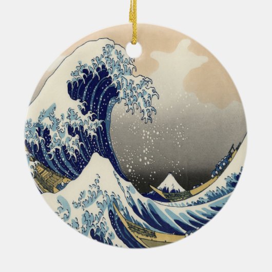  japanse ukiyo is de grote golf keramisch ornament (Achterkant)