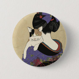 Japanse Ukiyoe-illustratie Ronde Button 5,7 Cm