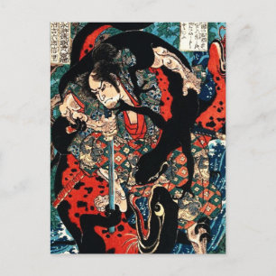 Japanse ukiyoe-kunst briefkaart