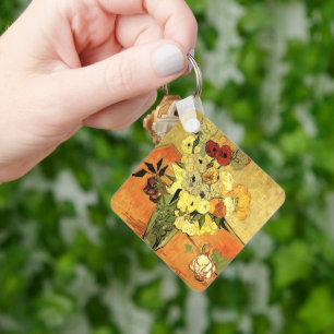Japanse Vaas, Rozen, Anemonen door Vincent van Gog Sleutelhanger