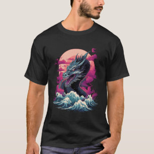 Japanse Vaporwave Tokyo Dragon Aziatische Retro 80 T-shirt