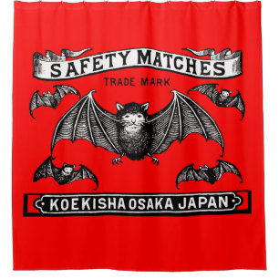 Japanse Veiligheid Wedstrijden Art Bats Douchegordijn