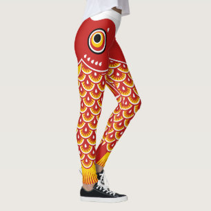 Japanse vis Koinobori gepatterd Leggings
