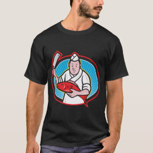 Japanse Visverkoper Slager Chef Kok T-shirt