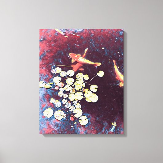 Japanse visvijver canvas afdruk (Voorkant)