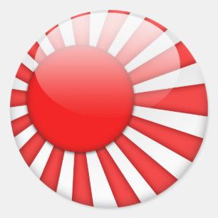 Japanse vlag 2.0 ronde sticker