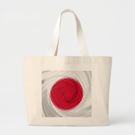 Japanse vlag Artwork Grote Tote Bag (Voorkant)