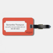 Japanse vlag bagagelabel (Achterkant horizontaal)