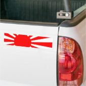 Japanse vlag bumpersticker (Op Truck)