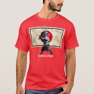 Japanse vlag en Samurai Art Shirt