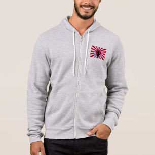 Japanse vlag en stijgende zon Samurai Warrior Hoodie
