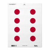 Japanse vlag etiket (Full Sheet)