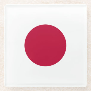 Japanse vlag glazen onderzetter
