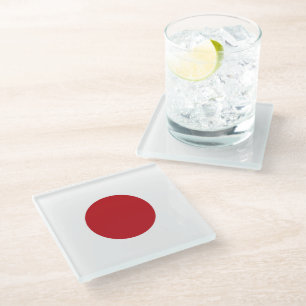 Japanse vlag glazen onderzetter