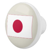 Japanse vlag: Hinomaru, Nisshōki, Red Rising Sun Keramische Knop (Rechts)