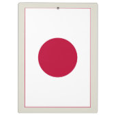 Japanse vlag: Hinomaru, Nisshōki, Red Rising Sun Klembord (Achterkant)