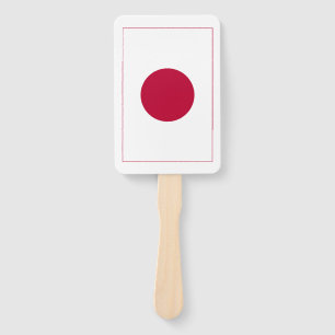 Japanse vlag: Hinomaru, Nisshōki, Rode Rijzende Zo Handwaaier