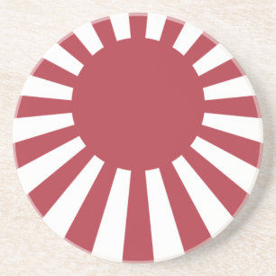 Japanse vlag: Imperiale Rijzende Zon Edo tot WO2 Zandsteen Onderzetter