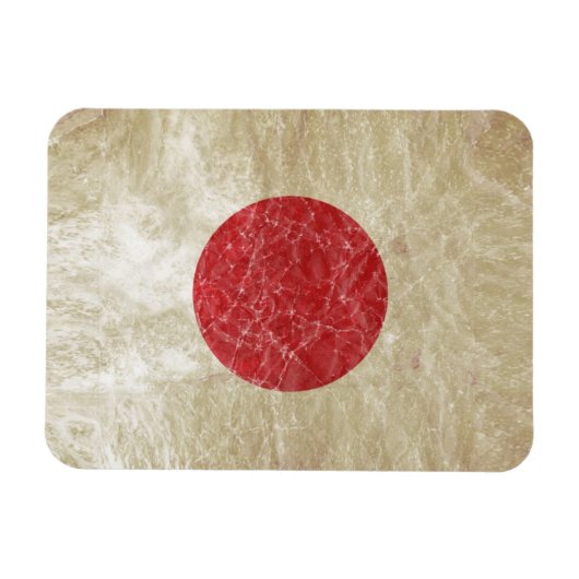 Japanse vlag in Grunge Magneet (Horizontaal)