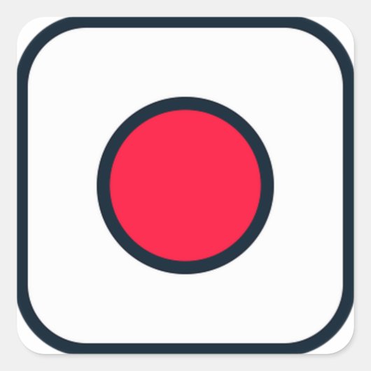 Japanse vlag instagram icon sticker (Voorkant)
