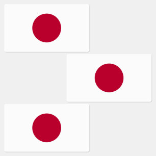 Japanse vlag labels