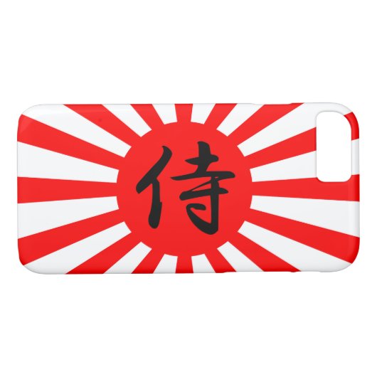 Japanse vlag met Samurai Kanji-symbool Case-Mate iPhone Case (Achterkant (Horizontaal))