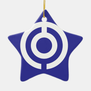 Japanse vlag — Okinawa Keramisch Ornament