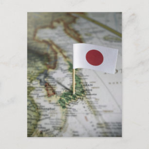Japanse vlag op kaart
