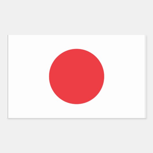 Japanse vlag rechthoekige sticker (Voorkant)