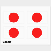 Japanse vlag rechthoekige sticker (Vel)