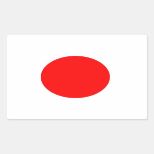 Japanse vlag rechthoekige sticker