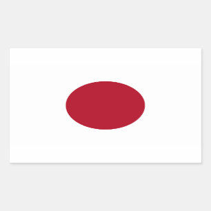 Japanse vlag rechthoekige sticker