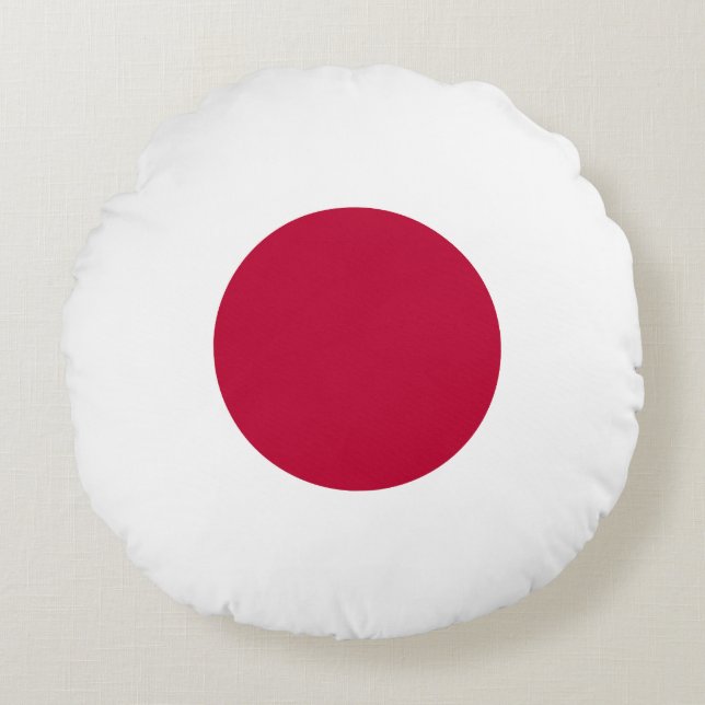 Japanse vlag rond kussen (Voorkant)
