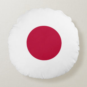 Japanse vlag rond kussen