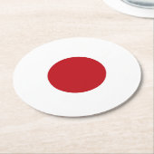 Japanse vlag ronde kartonnen onderzetter (Gebogen)