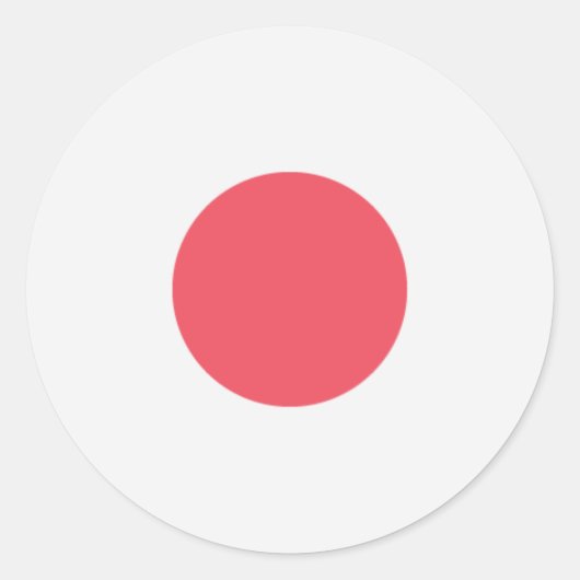 Japanse vlag ronde sticker (Voorkant)