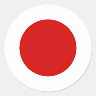Japanse vlag ronde sticker