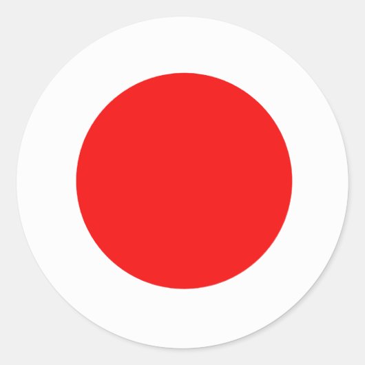 Japanse vlag ronde sticker (Voorkant)