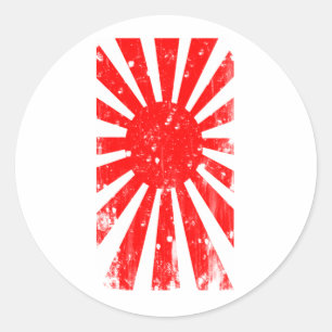 Japanse vlag ronde sticker
