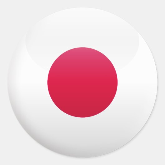 Japanse vlag ronde sticker (Voorkant)